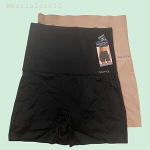 Nautica Hi-Waist Shaping Shorts. Set of 2. Large. Measurements in pictures. NWT.